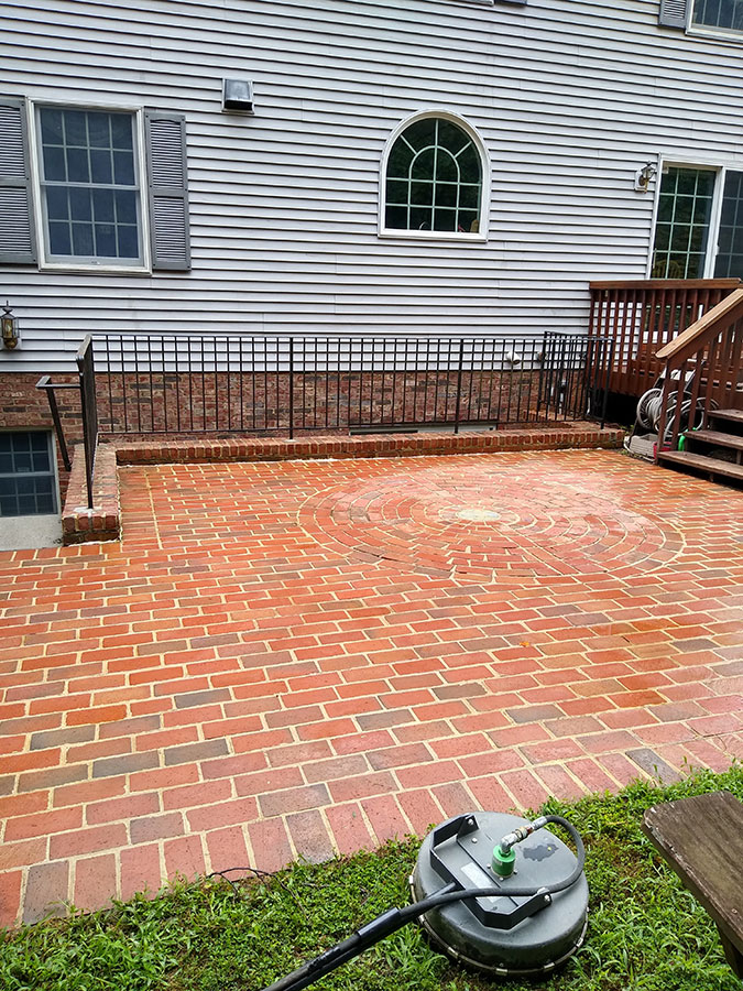 Brick Sidewalk and Patio Cleaning on Warley Rd. in Earlysville, VA