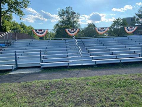 Bleacher Cleaning for the Charlottesville Tom Sox