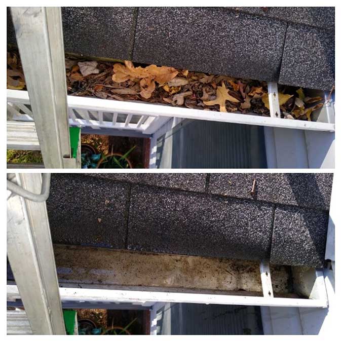Gutter Cleaning and Power Washing Project on James Madison Hwy in Troy VA