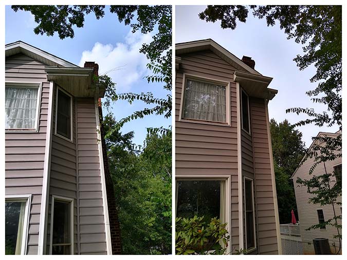 Gutter Cleaning on Powell Creek Dr. in Charlottesville, VA