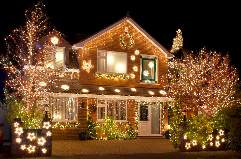 Christmas light installation